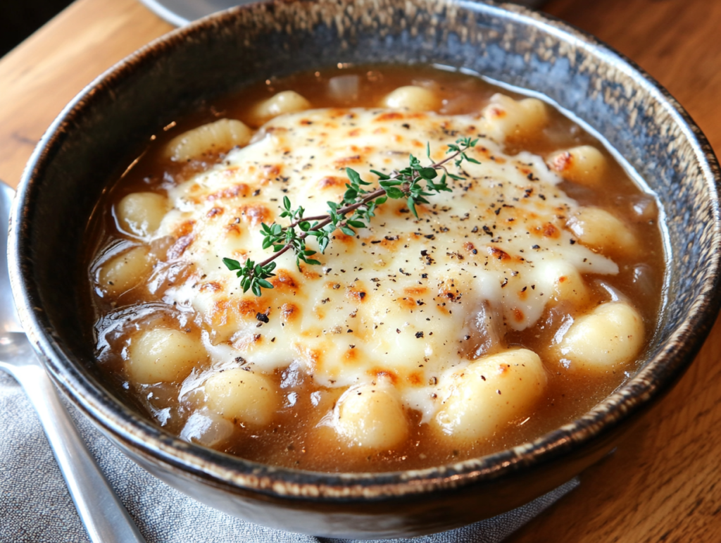 French Onion Gnocchi Soup