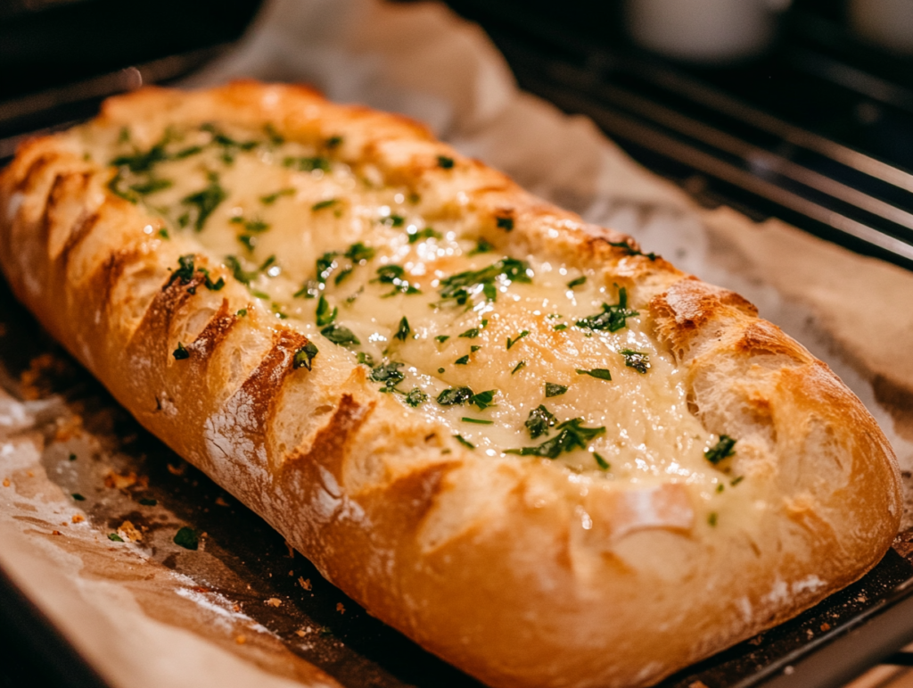Chicken Parmesan Stuffed Garlic Bread 