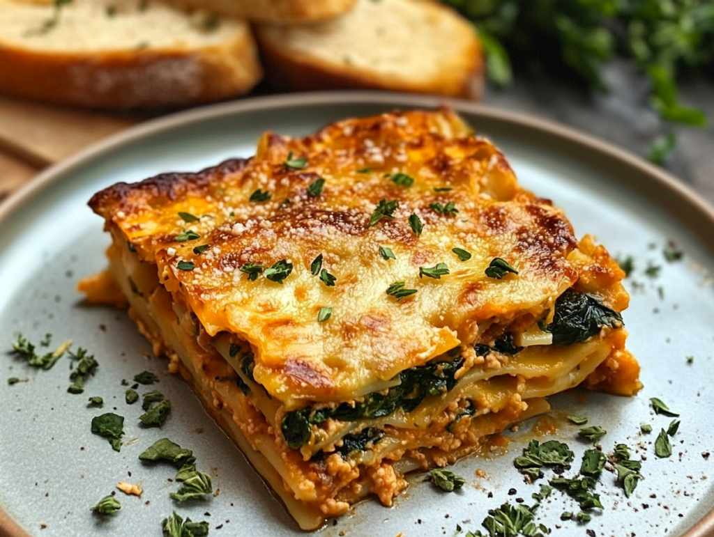 Winter Squash and Spinach Pasta Bake